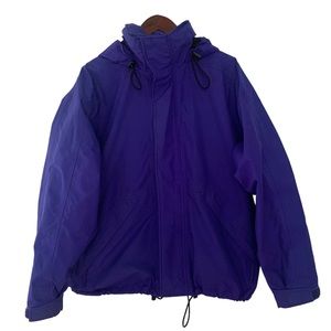 Lands End Jacket Full Zip Long Sleeve Windbreaker Rain Jacket Men Size M